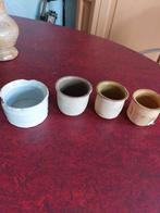 18e-eeuwse zalfpotjes bodemvondst Hoorn (4 stuks), Antiek en Kunst, Ophalen of Verzenden