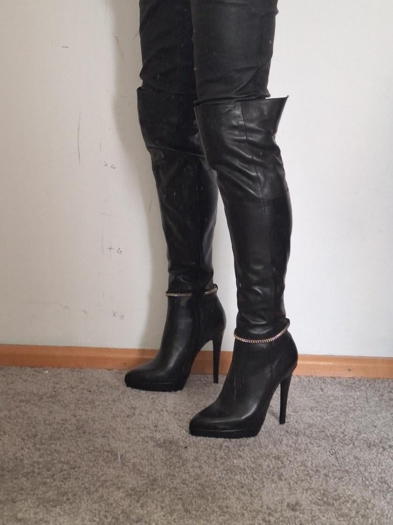 Even & Odd overknee laarzen, Kleding | Dames, Schoenen, Hoge laarzen, Verzenden, Zwart, Zo goed als nieuw