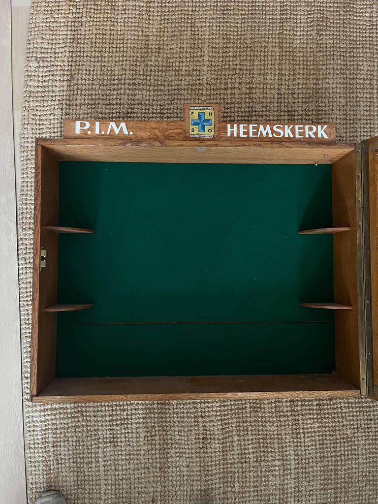 Vintage vitrine/prijzenkastje, Antiek en Kunst, Ophalen