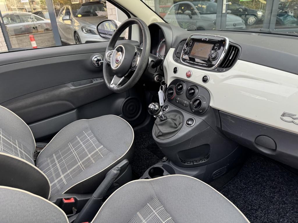 Fiat 500C 0.9 TwinAir Lounge Cabrio Navi Nieuw model, Auto's, 945 kg, Gebruikt, Wit, Origineel Nederlands