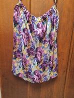 Rok met gele, paarse en roze bloemen, Paars, Maat 46/48 (XL) of groter, Ophalen of Verzenden, Zo goed als nieuw