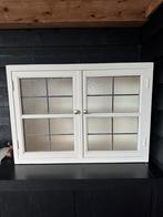 Oud Servieskast glas in lood, Huis en Inrichting, Ophalen, Gebruikt, 50 tot 100 cm, Glas