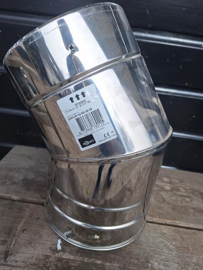 Dubbelwandige kachel buis, Huis en Inrichting, Kachels, Ophalen, Zo goed als nieuw, Hout, Houtkachel