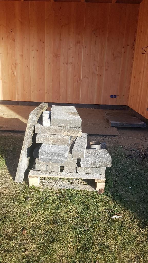 Stenen, Tuin en Terras, Tegels en Klinkers, Ophalen, Gebruikt, Beton, Overige typen