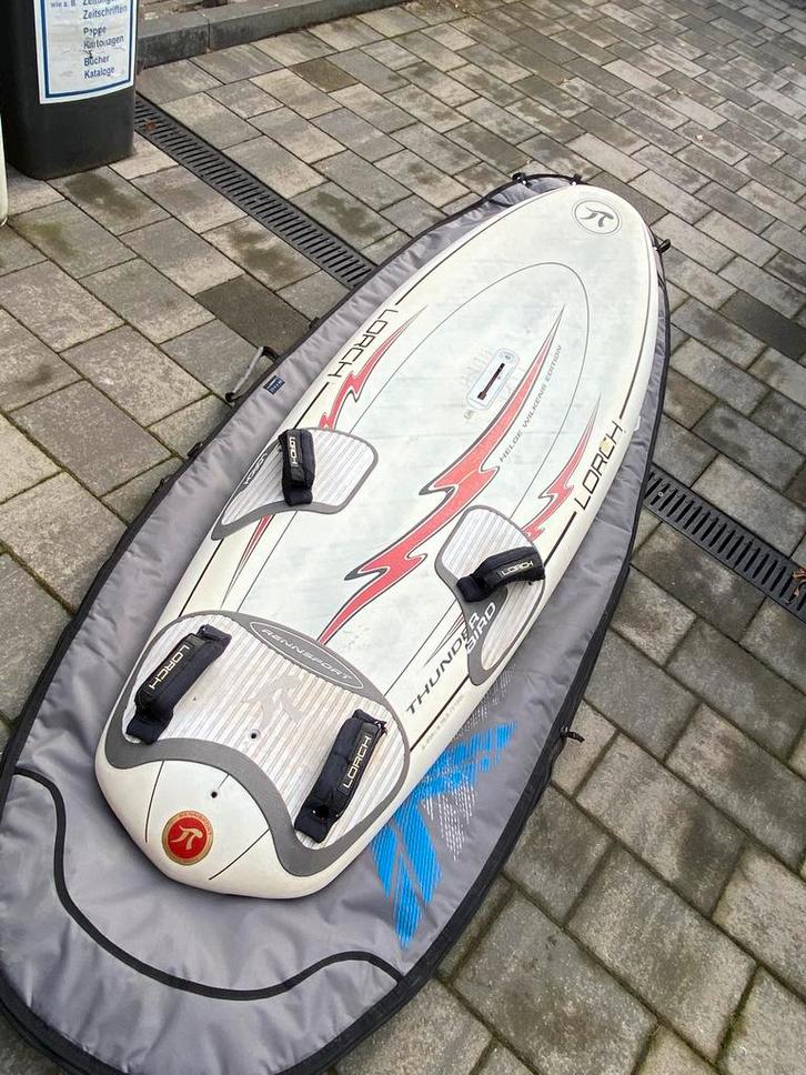 Surfplank Lorch Thunderbird 130, Watersport en Boten, Windsurfen, Gebruikt, Plank, Minder dan 250 cm, Met vin(nen), Met draagtas