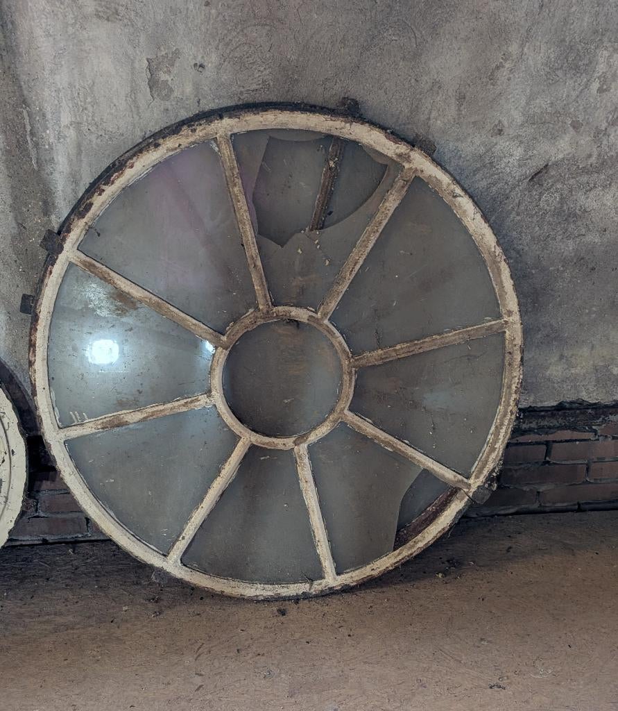 Oude Stal/schuur ramen gietijzer, Doe-het-zelf en Verbouw, Glas en Ramen, Ophalen, Gevelraam of Ruit, Gebruikt, Minder dan 80 cm