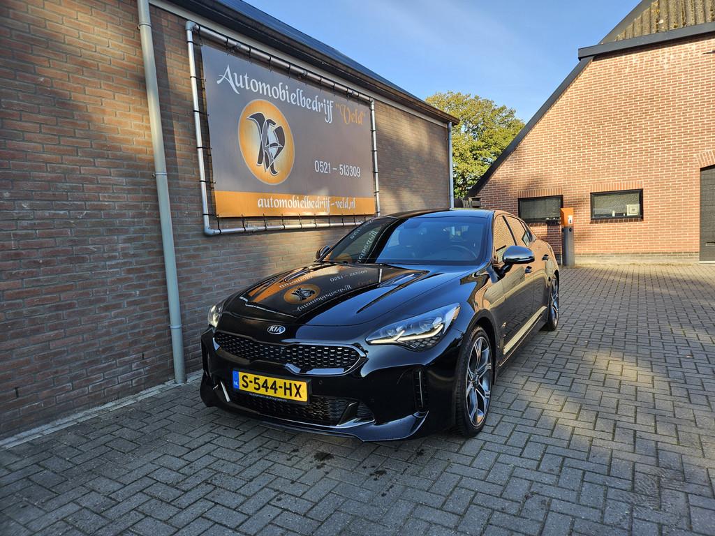 Kia Stinger 3.3 V6 T-GDI AWD GT (bj 2018, automaat), Auto's, Kia, Gebruikt, Verwarming stoelen achter, Zwart, Leder