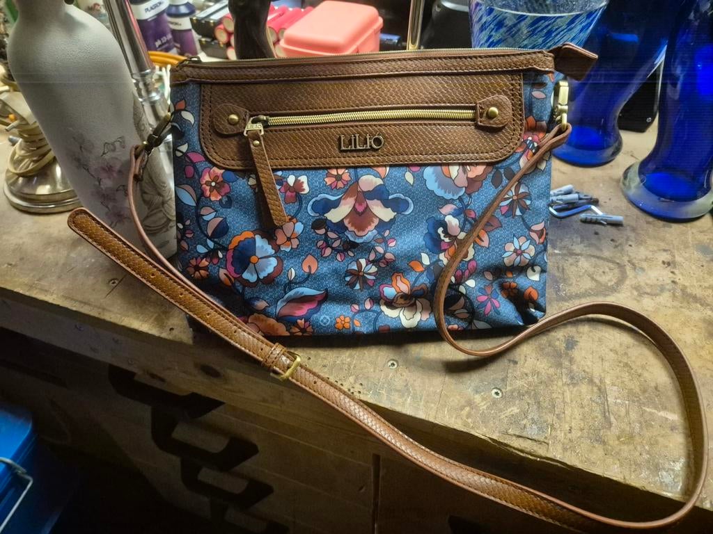 Lilio Dames Schoudertasje met Bloemenprint, Ophalen, Gebruikt, Blauw, Schoudertasje