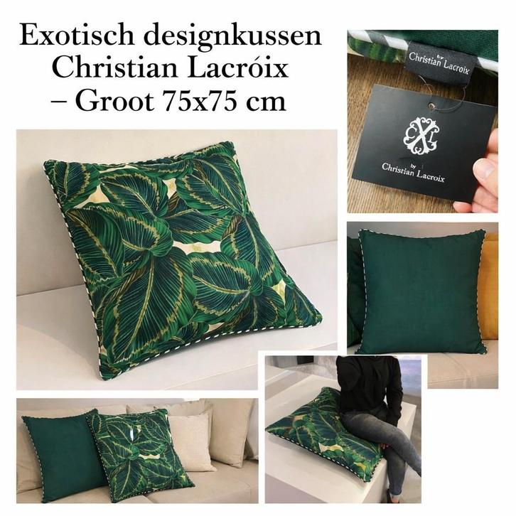 Luxe designkussens – Christian Lacroix – 75x75 cm - Nieuw, Tuin en Terras, Tuinmeubel-accessoires, Nieuw, Ophalen