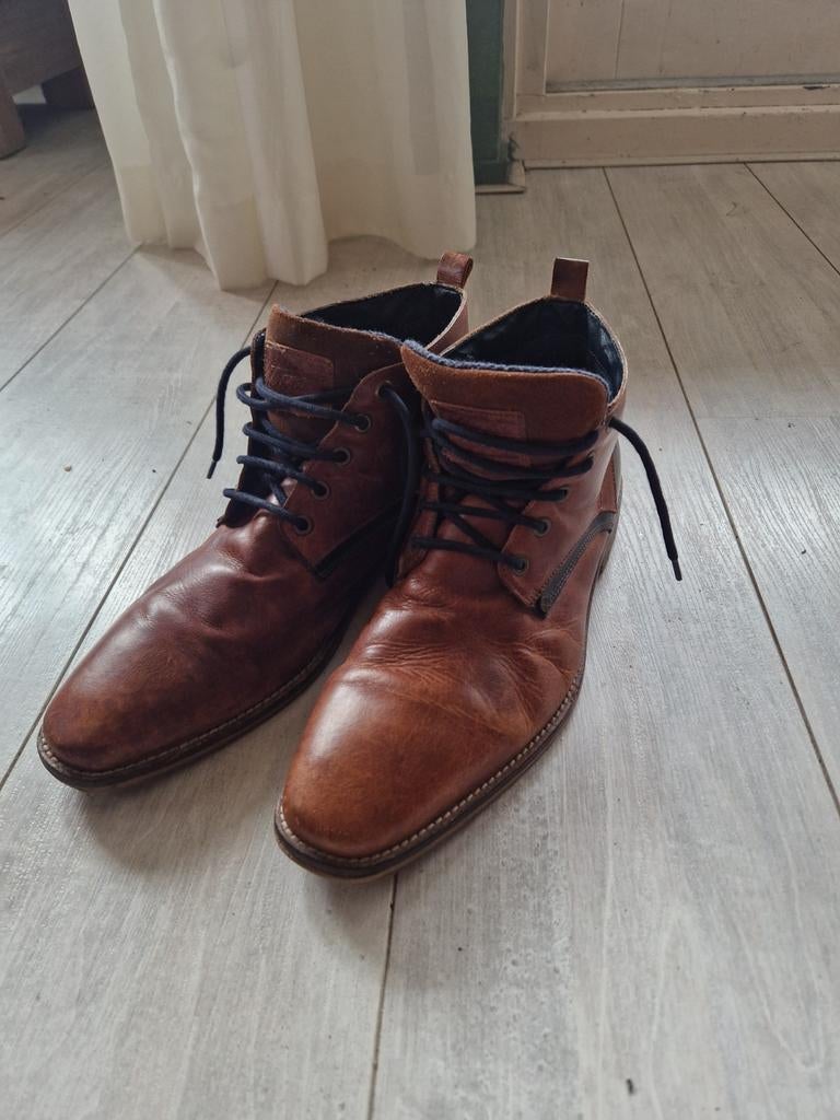 Vertice, Bruine leren boots maat 45, Ophalen of Verzenden, Gedragen, Bruin, Boots