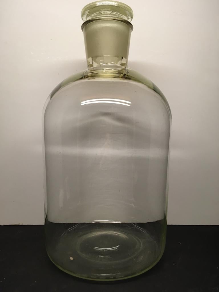 14) Grote antieke stopfles / apothekers fles, Ophalen