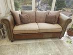 Lederen/stoffen 3 persoons bank., Huis en Inrichting, Banken | Bankstellen, Ophalen, Gebruikt, 150 tot 200 cm, Driepersoons