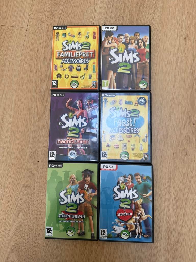 Sims 2 + 4 uitbreidingspakketten voor pc, Spelcomputers en Games, 1 speler, Ophalen of Verzenden, Zo goed als nieuw, Vanaf 12 jaar