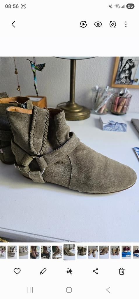 Mooie enkellaarsjes Isabel Marant maat 38, valt normaal., Bruin, Verzenden, Lage of Enkellaarzen, Onbekend