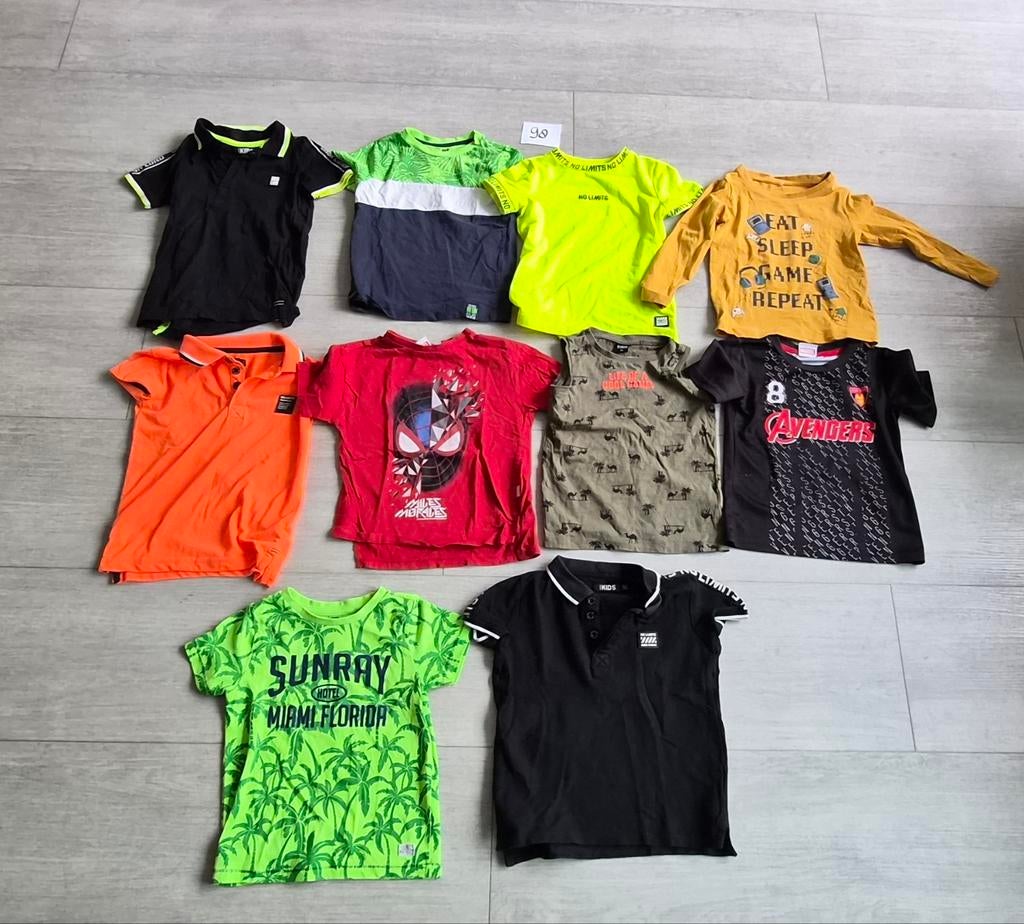 Mooi pakket zomer shirts maat 98, Kinderen en Baby's, Kinderkleding | Maat 98, Ophalen of Verzenden, Zo goed als nieuw, Jongen