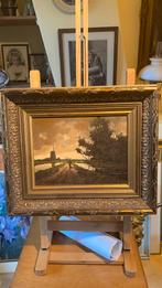 Leidesche polder landschap- jos van dijk, Antiek en Kunst, Ophalen of Verzenden