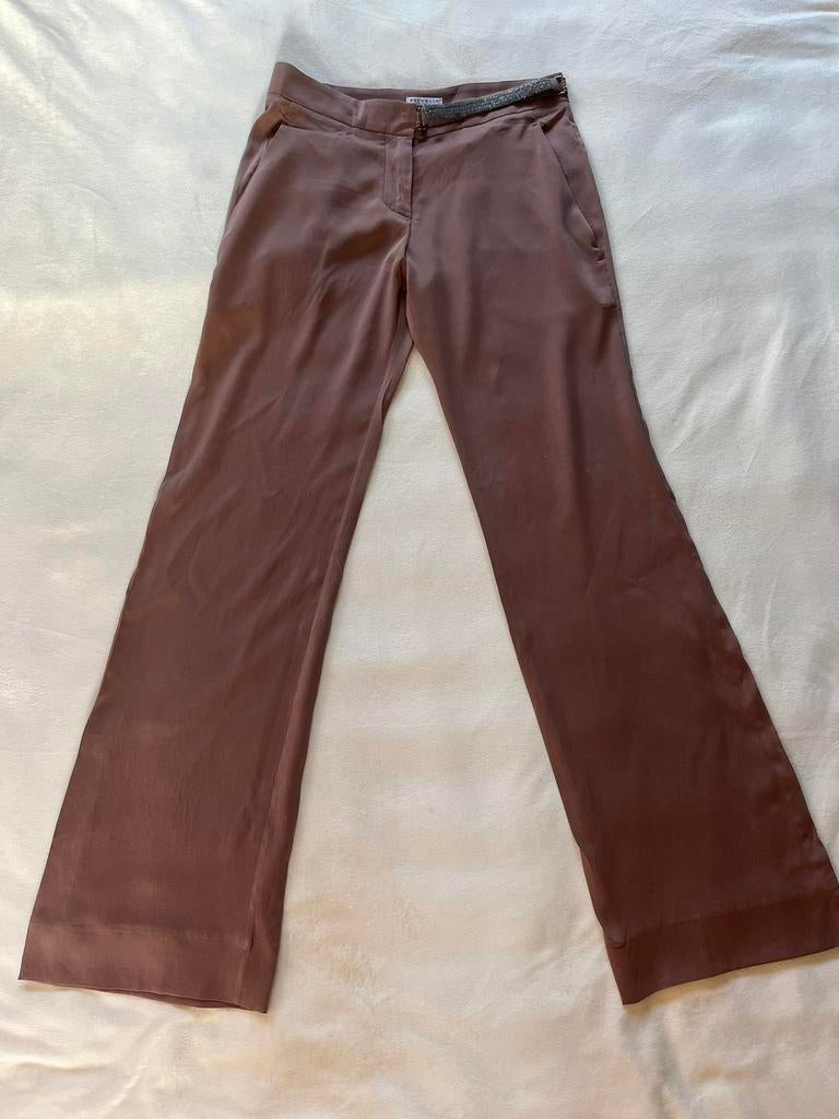 Brunello Cucinelli pantalon, Ophalen of Verzenden, Maat 36 (S), Bruin, Lang