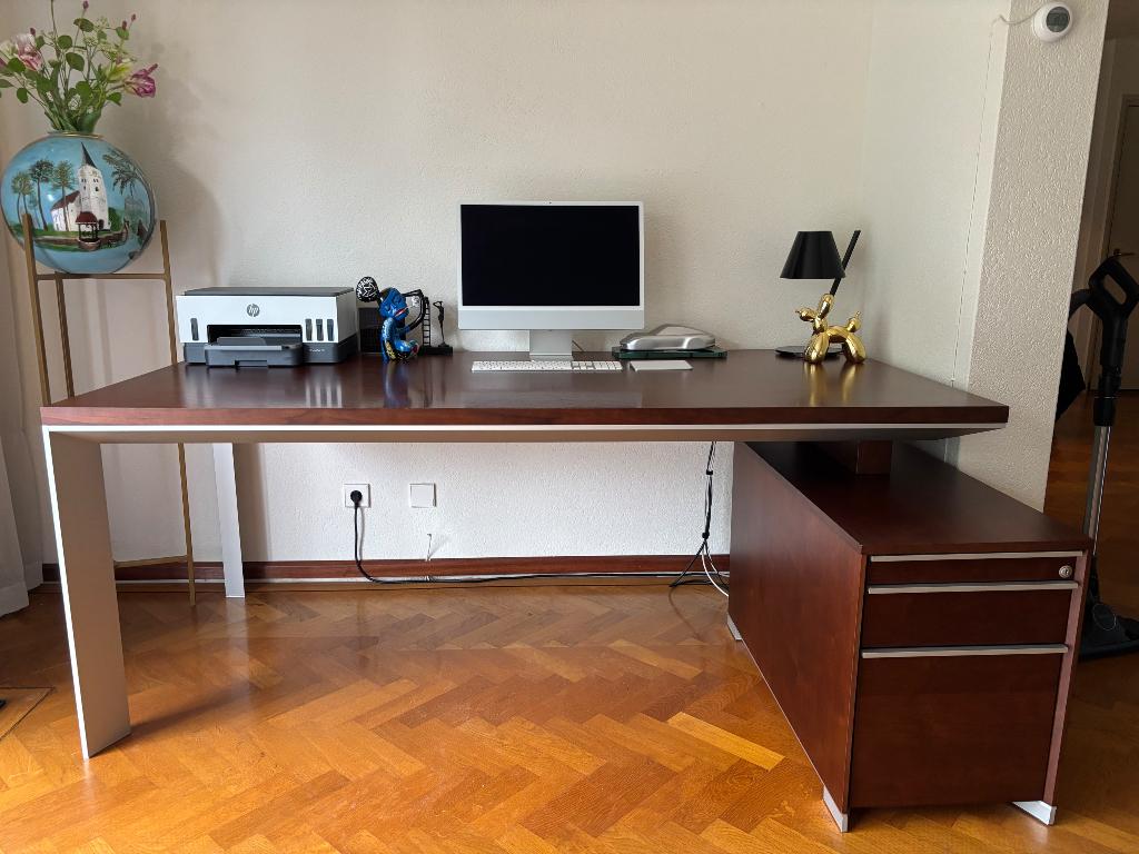 Office Bureau met boekenkast., Ophalen of Verzenden, Gebruikt