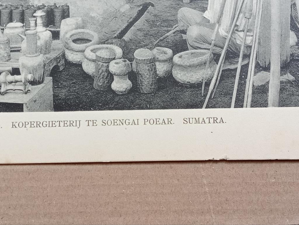 Foto gravure Nederlands Indië Indonesië Sumatra 1910, Verzamelen, Ophalen of Verzenden, Voor 1940, Zo goed als nieuw, Buitenland