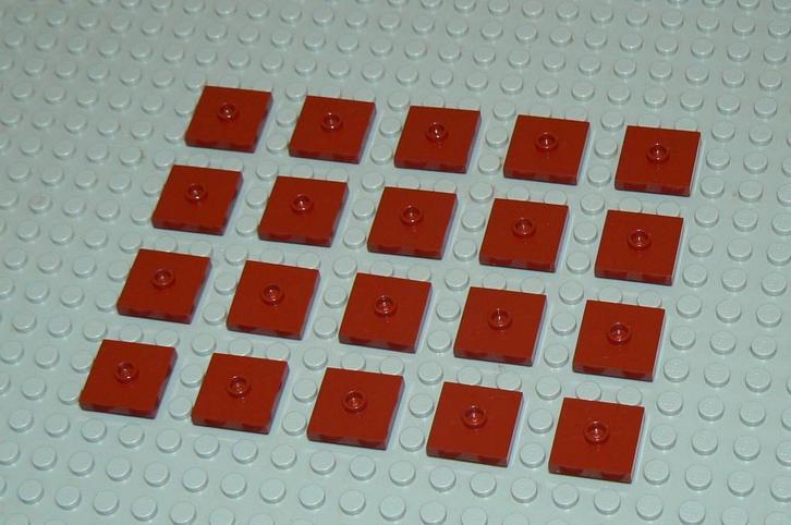 L481 Stenen 2x2 met 1 nop donker rood 20 st., Kinderen en Baby's, Speelgoed | Duplo en Lego, Nieuw, Lego, Losse stenen, Ophalen of Verzenden