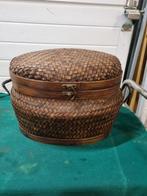 mand met deksel bamboe hout, Ophalen of Verzenden, 'T Olde Gre-j, Info@toldegrej.nl, Endepoelstraat 20f Didam