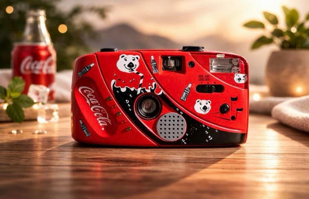 Vintage Coca-Cola Wegwerpcamera - IJsbeer Editie, Ophalen of Verzenden, Zo goed als nieuw