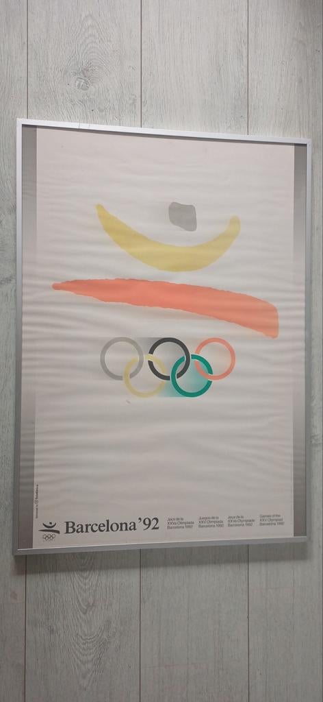 Vintage 1992 Olympische Spelen Barcelona originele poster, Ophalen, Zo goed als nieuw, Buitenlandse clubs, Poster, Plaatje of Sticker