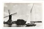 BF17-Grouw,Hoantsmolen aan het Pikmeer,zeilboot,, Verzenden, 1940 tot 1960, Gelopen, Friesland