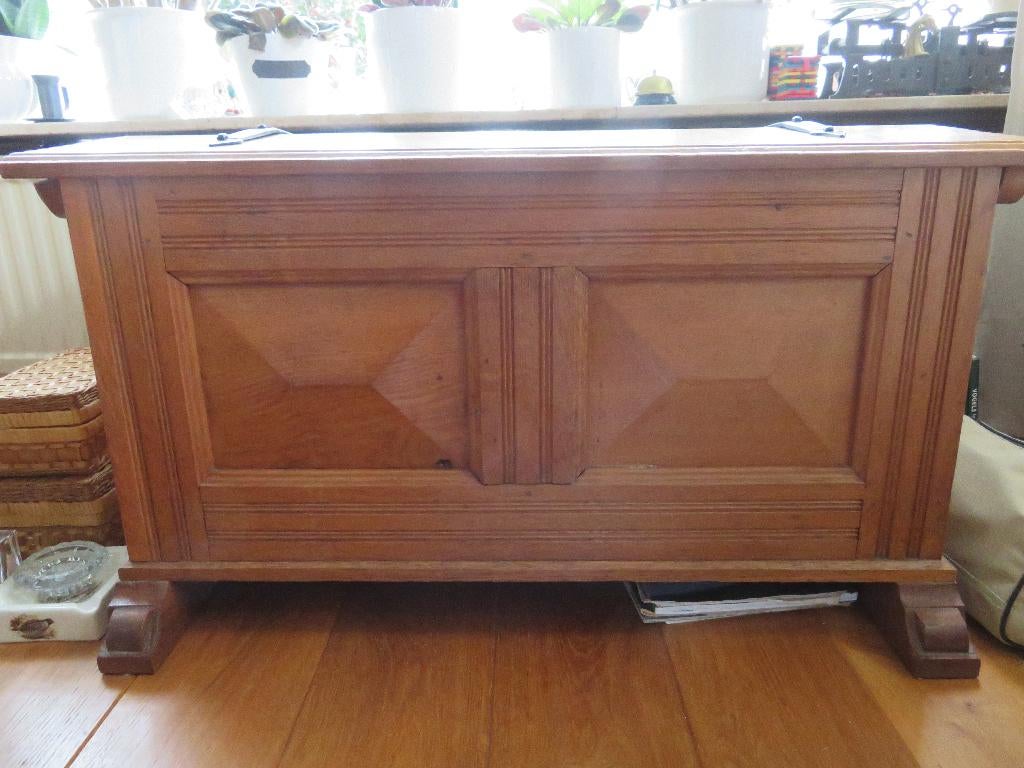 eiken dekenkist, Ophalen, Minder dan 50 cm, Gebruikt, 50 tot 100 cm