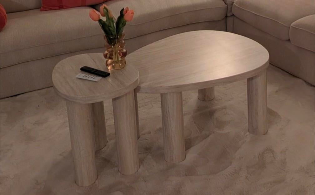 Lundeborg salontafel set 2 stuks Jysk, Overige materialen, 50 tot 100 cm, Modern, Scandinavisch, Zo goed als nieuw