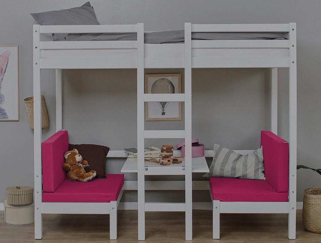 Losse zitkussens voor Hoppekids stapelbed - 90 x 200 x 9 cm, Kinderen en Baby's, Ophalen, Zo goed als nieuw, Stapelbed