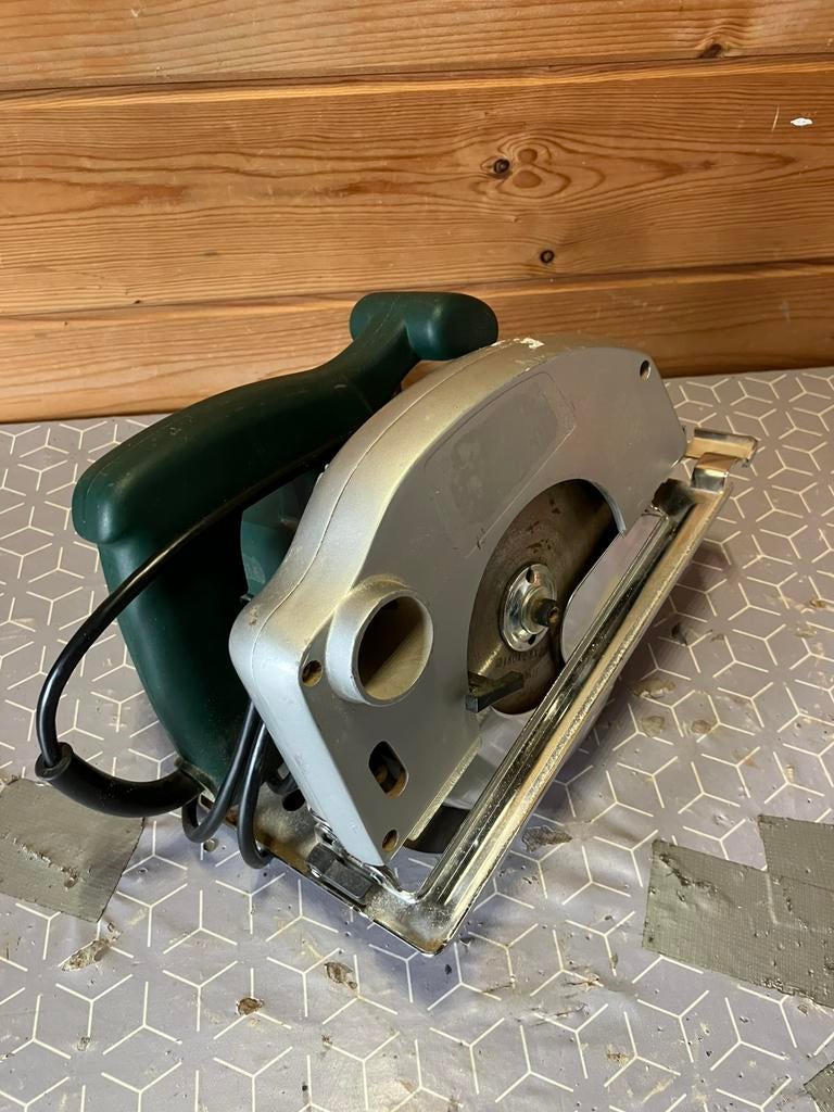 Cirkelzaag met geleiderail, Gebruikt, Cirkelzaag, Ophalen of Verzenden, 30 tot 70 mm