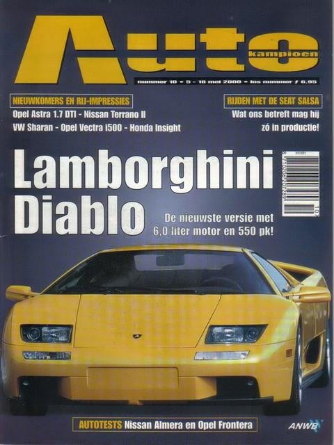 Autokampioen 10 2000 : Opel Vectra i500 / 1.8 DTI - Frontera, Boeken, Auto's | Folders en Tijdschriften, Ophalen of Verzenden