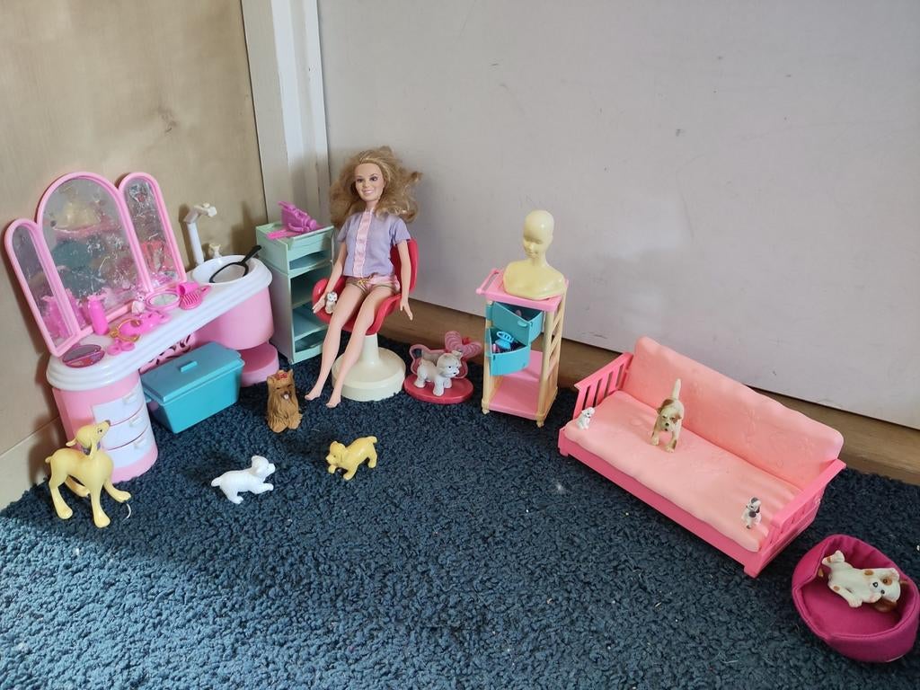 Barbie salon met honden, Ophalen of Verzenden, Gebruikt, Barbie