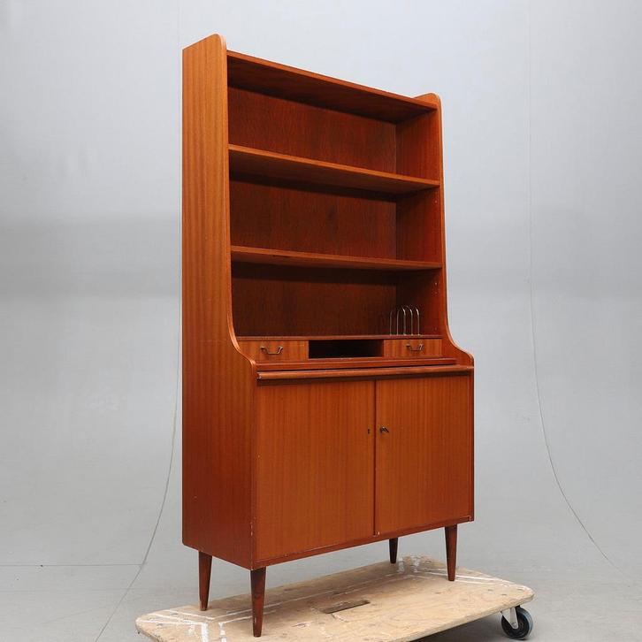 Vintage Mahoniehouten Kast uit Zweden, 1960, Huis en Inrichting, Kasten | Boekenkasten, Gebruikt, 50 tot 100 cm, 150 tot 200 cm