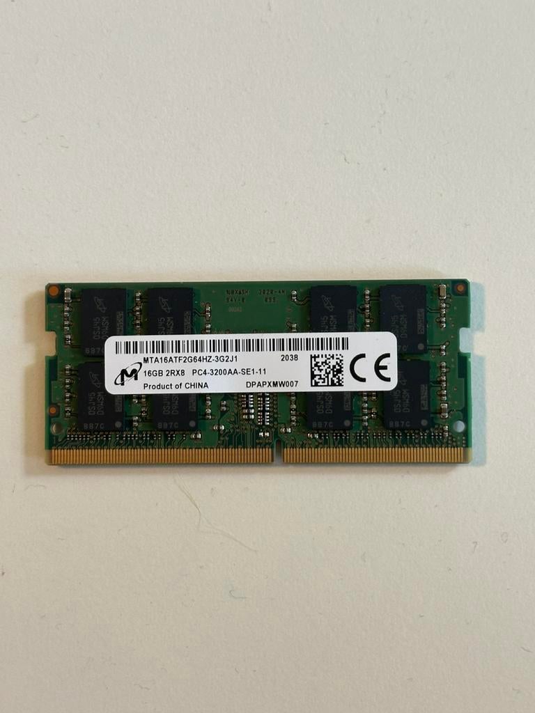 Micron 1x 16GB SODIMM RAM Stick 3200Mhz DDR4, Computers en Software, RAM geheugen, DDR4, Ophalen of Verzenden, Zo goed als nieuw