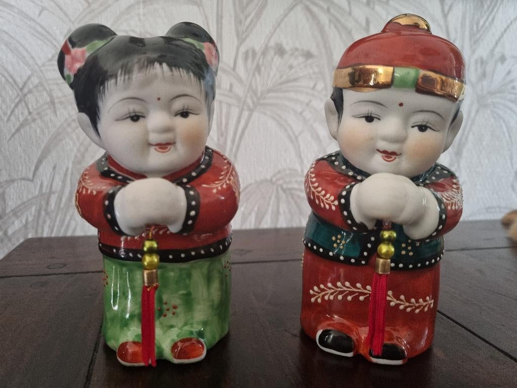 Chinees Porseleinen Geluk Beeldjes., Ophalen of Verzenden