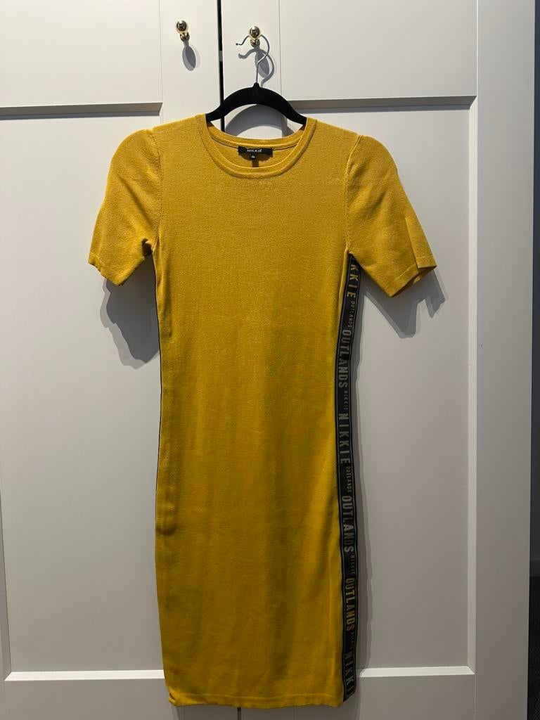 Nikkie Jolie Tape Dress size 36, Zwart, Ophalen of Verzenden, Zo goed als nieuw, Maat 36 (S)