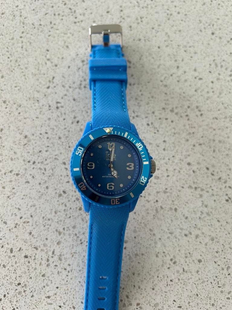 Ice horloge origineel blauw, Overige merken, Kunststof, Gebruikt, Polshorloge