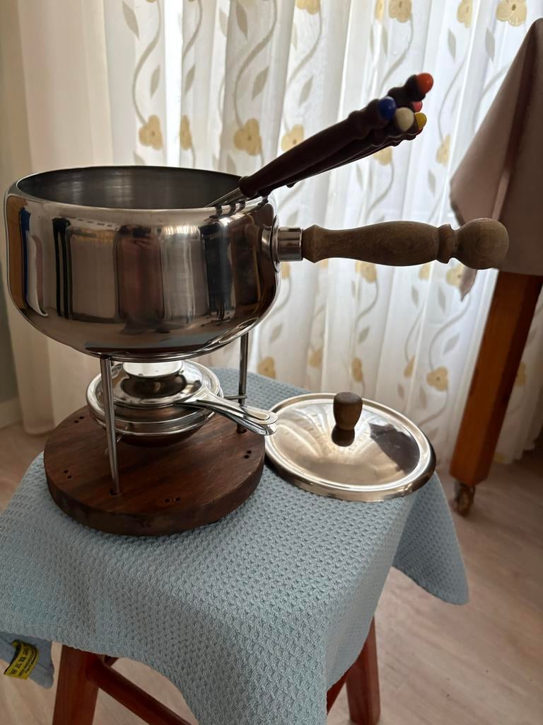 Complete Fondue Set, Ophalen of Verzenden, Gebruikt, Brander, Fondueset