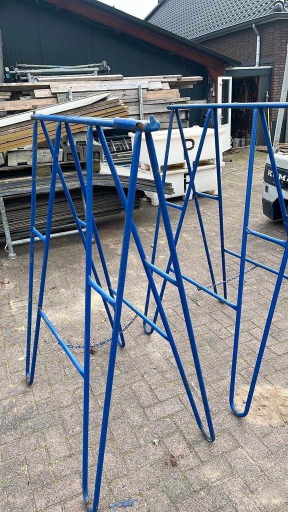 Schragen 2x werkhoogte 1,5m, Ophalen, Zo goed als nieuw
