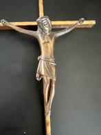 Koperen jesus aan kruis, Antiek en Kunst, Ophalen of Verzenden