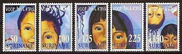 Suriname 955/9 postfris Kinderpostzegels 1997, Ophalen of Verzenden, Postfris