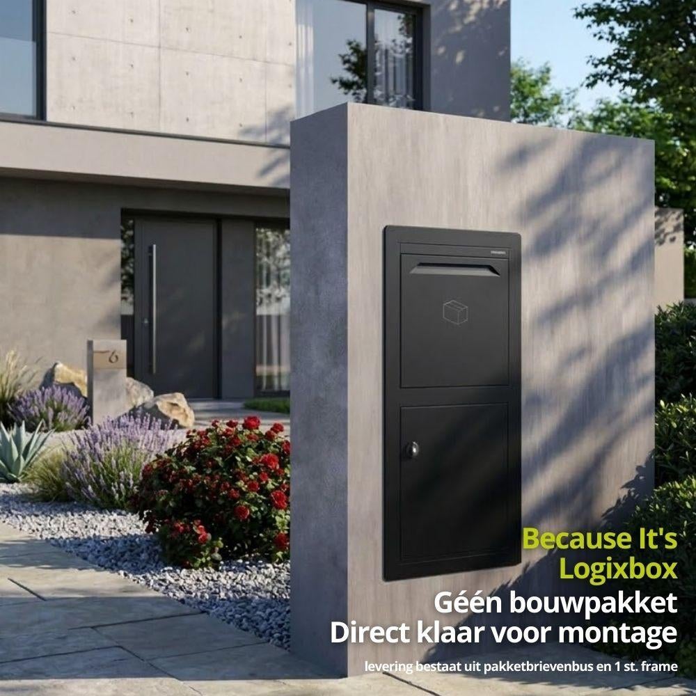 Logixbox - Pakketbrievenbus - Inbouw -- ACTIE, Staal, Staande brievenbus, Nieuw, Ophalen of Verzenden