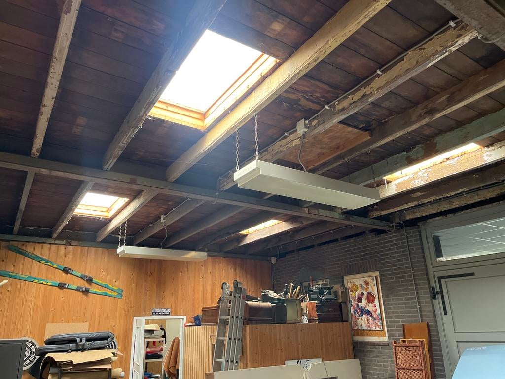 7 werkende TL lichtbakken, Ophalen of Verzenden, Gebruikt, 50 tot 200 watt, Lamp met armatuur