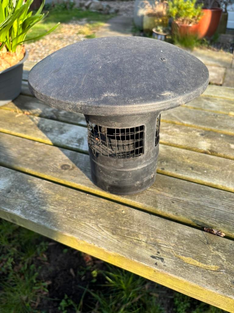 Eindkap rookgaskanaal, zwart, Ophalen, Zo goed als nieuw