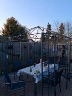 Paviljoen 3 bij 3 met een slechts 1x gebruikt doek(dak), Ophalen, Glas, Zo goed als nieuw, Aluminium