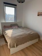 Malm ikea bed 160x200 incl lattenbodems Lonset en matrassen, Ophalen, Wit, Tweepersoons, Zo goed als nieuw