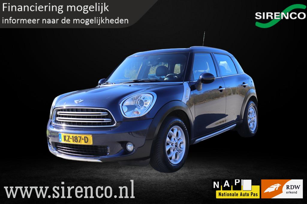 Mini Countryman 1.6 Cooper | leder | climate & cruise contro, Auto's, Voorwielaandrijving, Gebruikt, Met garantie (alle), Blauw