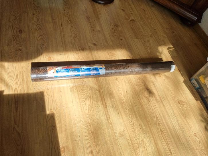 Zelfklevend flexibel laminaat 100x250 cm., Huis en Inrichting, Stoffering | Vloerbedekking, Nieuw, Laminaat, Bruin, minder dan 10 m²